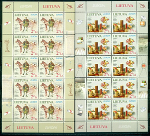 Литва, 2008, Европа, Письмо, 2 листа